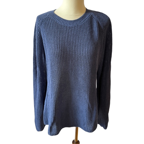 J MCLAUGHLIN NAPEAGUE LINEN BLD SWEATER LOOSE KNIT CREWNECK BREATHABLE CHIC M - Picture 2 of 10